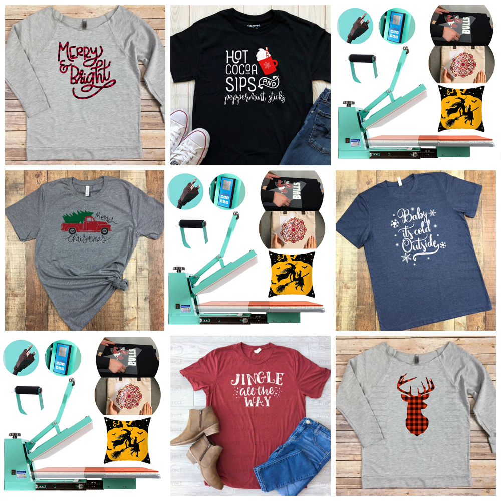 16x24 Heat Press Machine: Large Format Clamshell with Slide-Out Base for T-Shirts, DTF, Vinyl - Professional 2000W Manual Heat Transfer