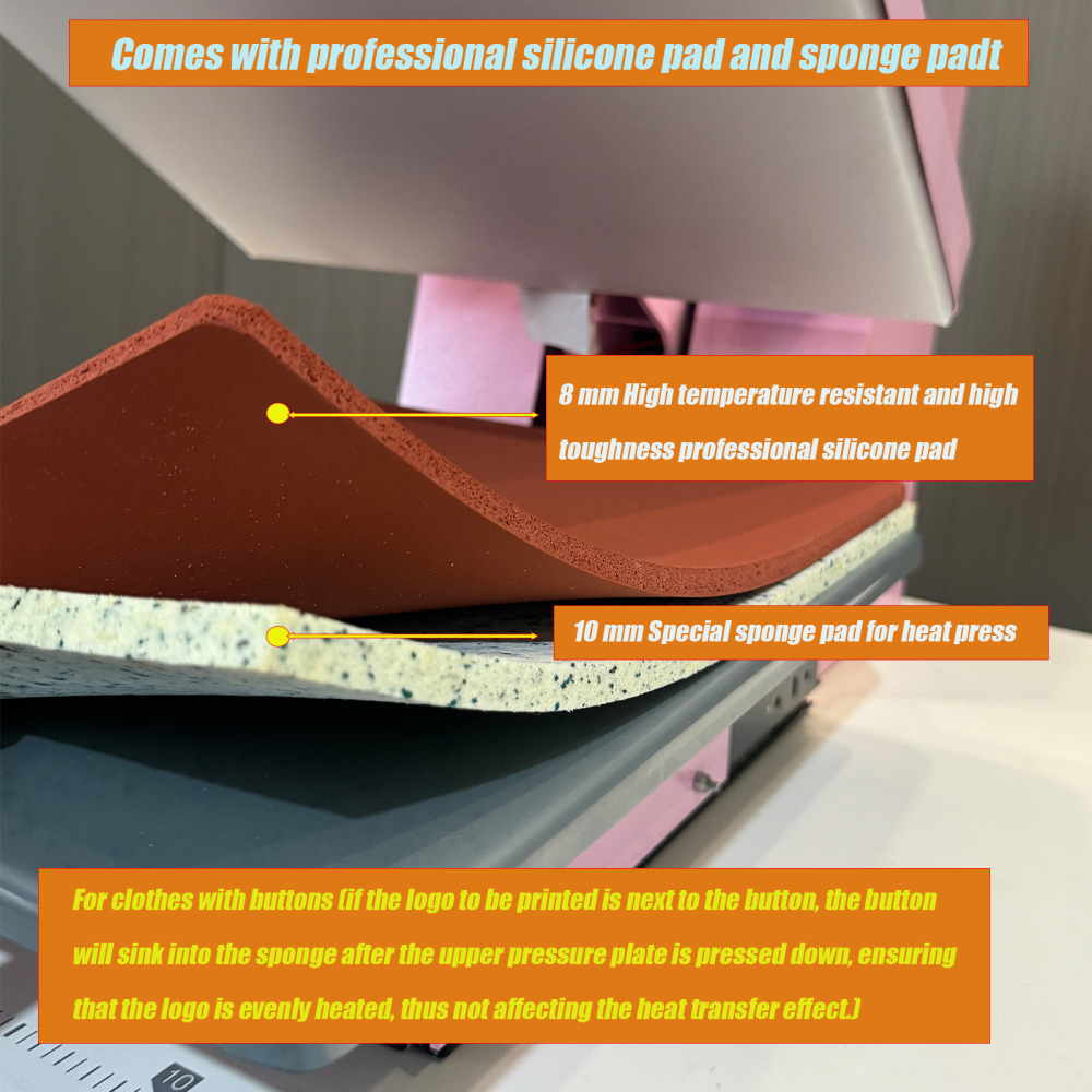 15x15 Slide Out Heat Press , DTF Manual Heat Press Machine for T Shirts - Dual Support arm Bar for Home and Business Use