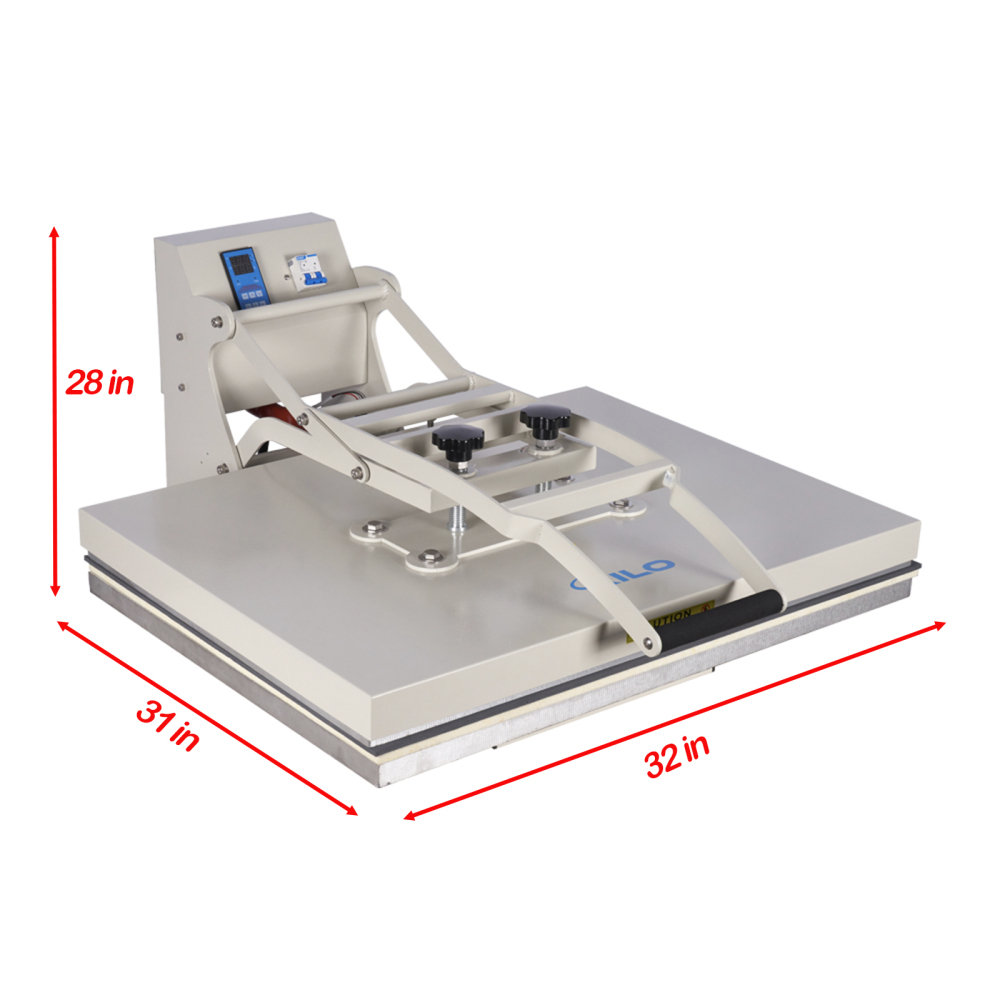 24x32 Heat Press Machine: Commercial Large Format T-Shirt DTF Printing, Fabric Transfer, Sublimation - 4500W, 110V, Professional Grade  (No Plug)
