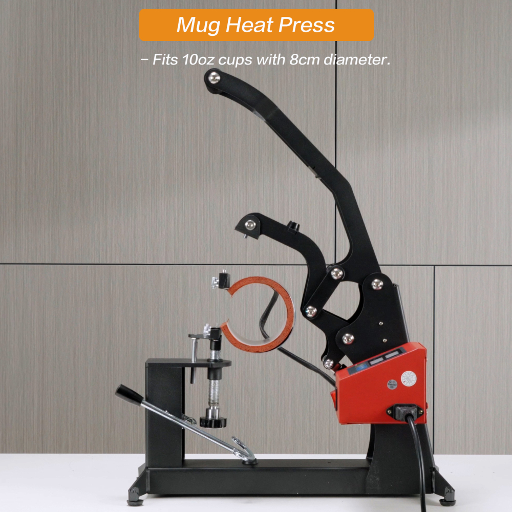 3-in-1 Mini Heat Press Machine - Digital Control 500W for Labels, Hats, Mugs, DIY Craft