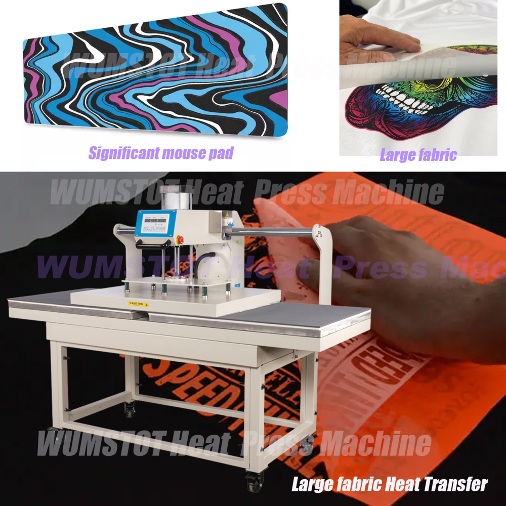 24x40 Large Heat Press Machine - Pneumatic Automatic Dual Platen with Sliding Design - Digital Control Commercial T-Shirt Printing Press for Fabric, Metal, Ceramic