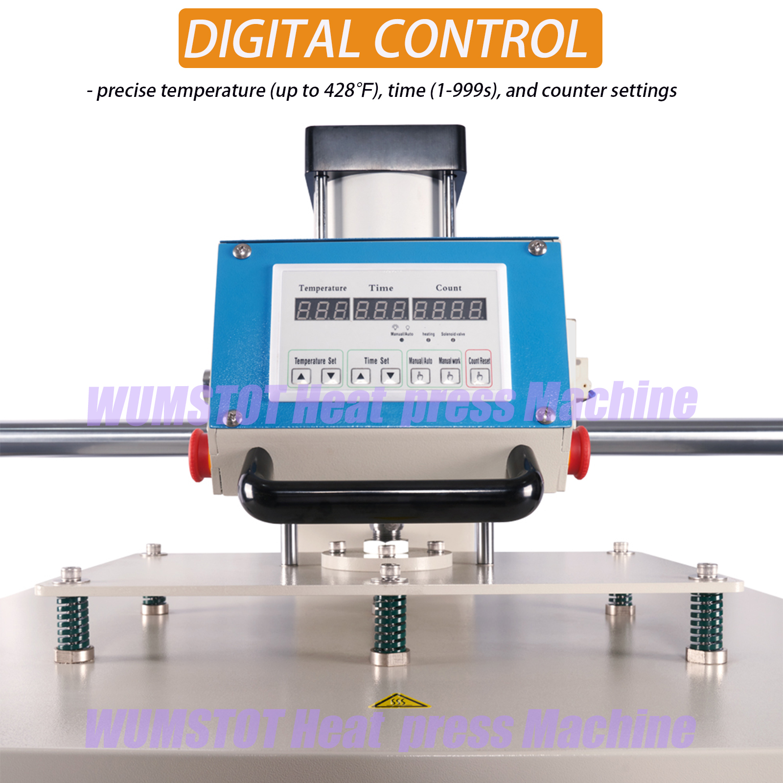 24x40 Large Heat Press Machine - Pneumatic Automatic Dual Platen with Sliding Design - Digital Control Commercial T-Shirt Printing Press for Fabric, Metal, Ceramic
