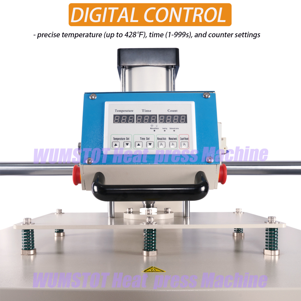 24x40 Large Heat Press Machine - Pneumatic Automatic Dual Platen with Sliding Design - Digital Control Commercial T-Shirt Printing Press for Fabric, Metal, Ceramic