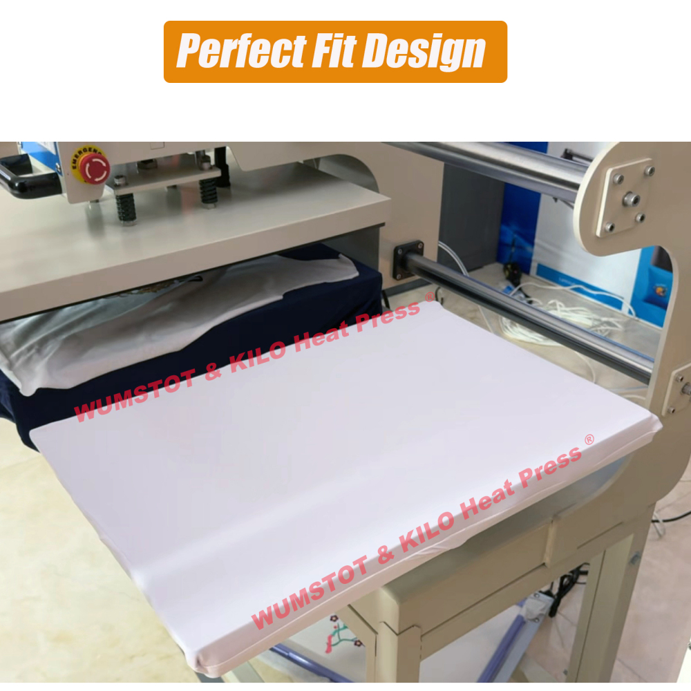 12x15 inch Heat Press Protective Lower Platen Cover - Premium Silicone Pad Stabilizer & Fabric Guard for T-Shirt DTF / Sublimation /Transfer (2pcs)
