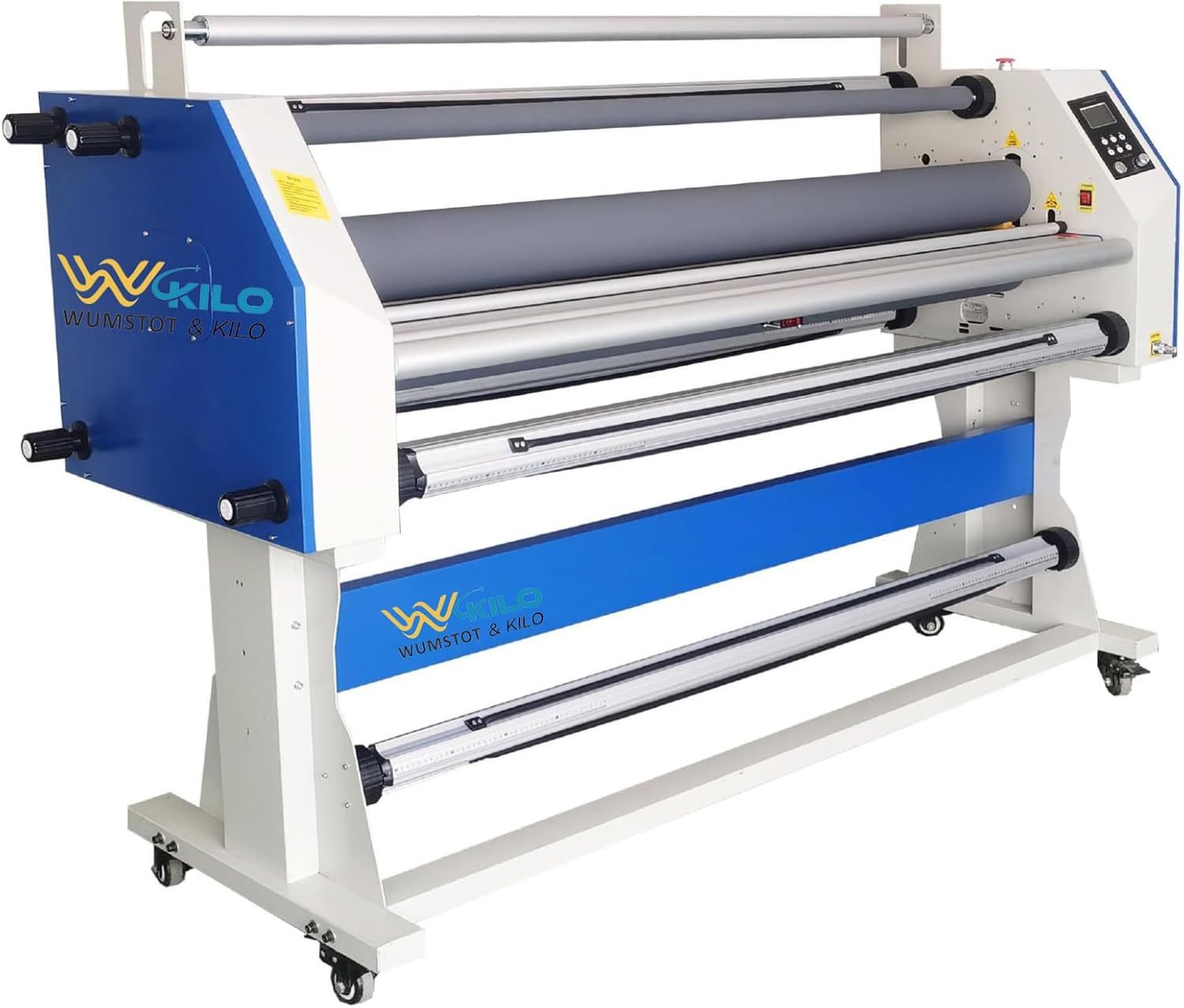67 Inch Professional Cold Laminator Machine with Heat Assist - Full Auto Wide Format Heavy Duty Commercial Laminating Equipment with 4 Trimmers, 65ft/min Speed, 1.89" Max Thickness for Sign Shops