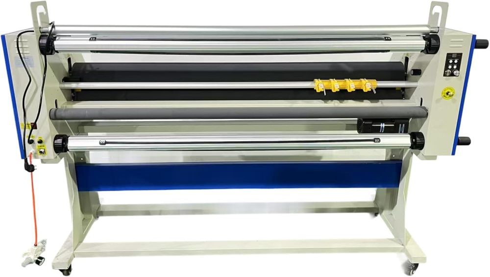 67 Inch Professional Cold Laminator Machine with Heat Assist - Full Auto Wide Format Heavy Duty Commercial Laminating Equipment with 4 Trimmers, 65ft/min Speed, 1.89" Max Thickness for Sign Shops