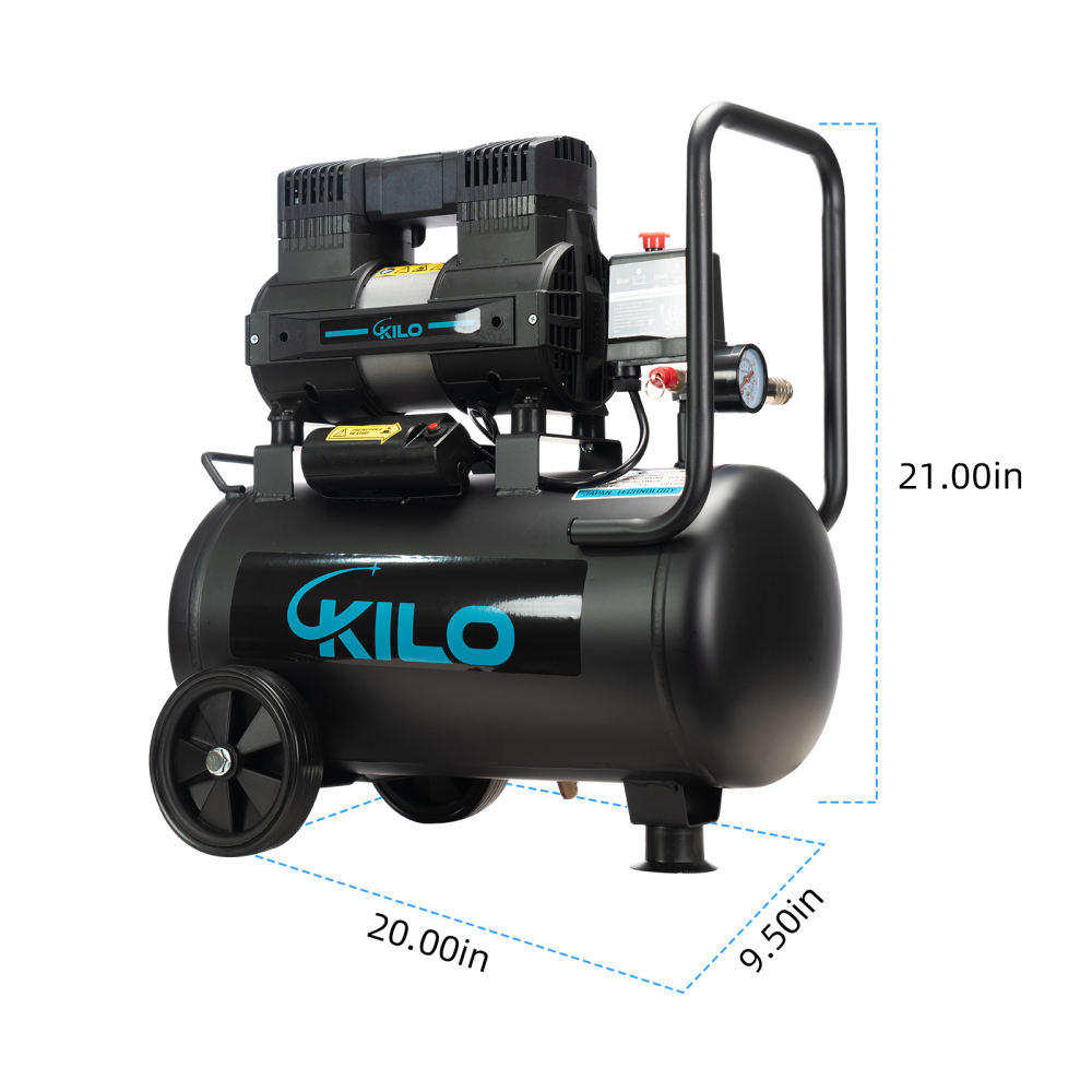 6.3 Gallon Ultra Quiet Air Compressor, 1.0HP, 116PSI Max Pressure, 65-66dB, Oil-Free, Portable Electric Air Compressor for WUMSTOT pneumatic Heat Press, Auto Repair, Tire Inflation, Spray Painting, Woodwork Nailing