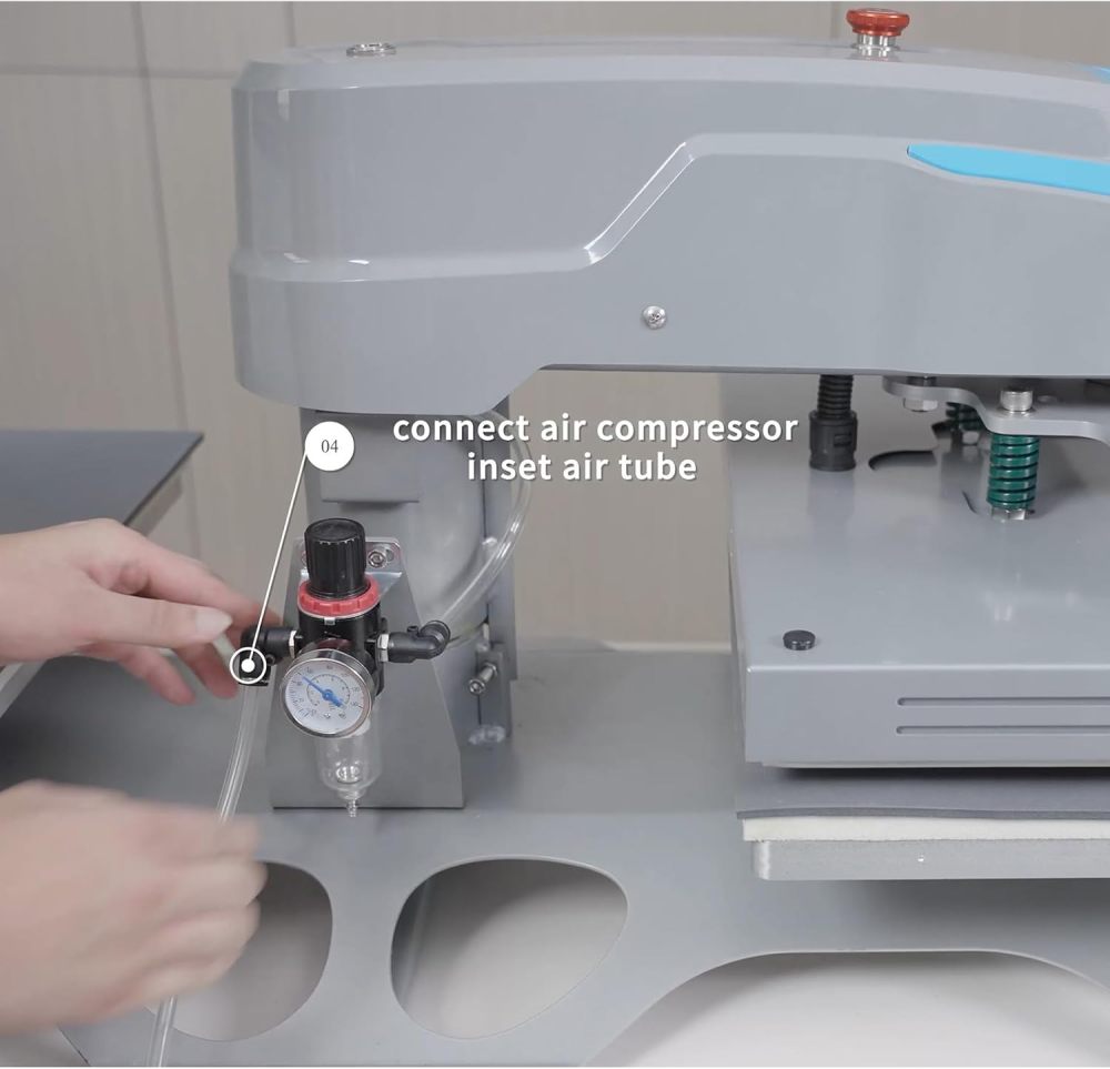 Heat Press 16x20 Machine: Pneumatic Heat Press Machine - Dual-Platen, Swing-Away, Teflon-Coated, Digital Control Panel, for T-Shirts, Ceramics, Mouse Pads (Not Included Air Compressor)