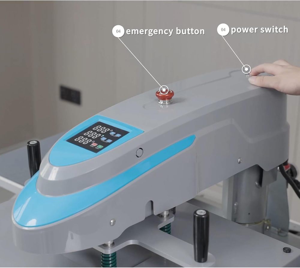 Heat Press 16x20 Machine: Pneumatic Heat Press Machine - Dual-Platen, Swing-Away, Teflon-Coated, Digital Control Panel, for T-Shirts, Ceramics, Mouse Pads (Not Included Air Compressor)