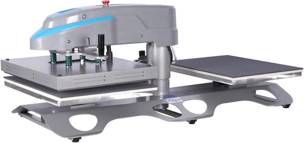 Heat Press 16x20 Machine: Pneumatic Heat Press Machine - Dual-Platen, Swing-Away, Teflon-Coated, Digital Control Panel, for T-Shirts, Ceramics, Mouse Pads (Not Included Air Compressor)
