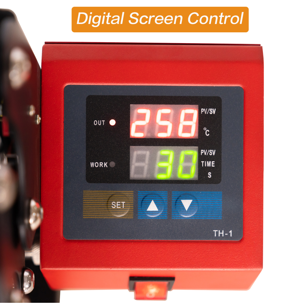 3-in-1 Mini Heat Press Machine - Digital Control 500W for Labels, Hats, Mugs, DIY Craft