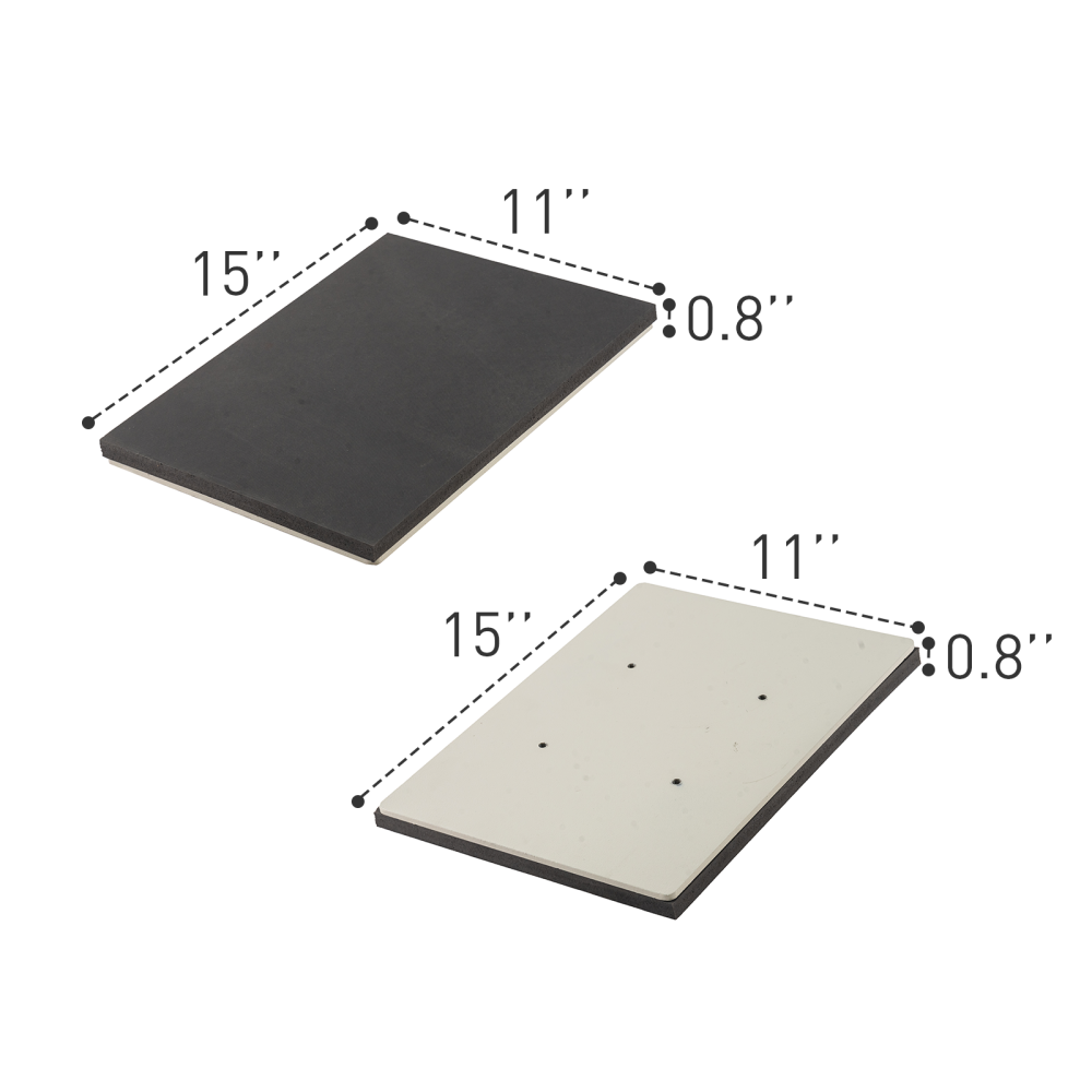 5 sets Interchangeable Lower  Platen(13.78" x 15.75",11" x 15",8" x 10",6" x 20"and6" x 6"). for 16x24 and 16x20 Pneumatic Dual Plate Heat Press Machine