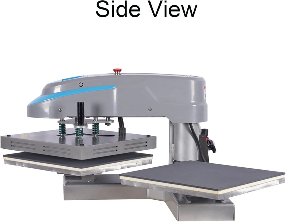 Heat Press Machine 16x16 Pneumatic Dual Swing Transfer: Double Station T-Shirt Press Machine with Digital Auto Pressure for Sublimation Vinyl DTF Commercial Business 110V for T-Shirt/Shoes