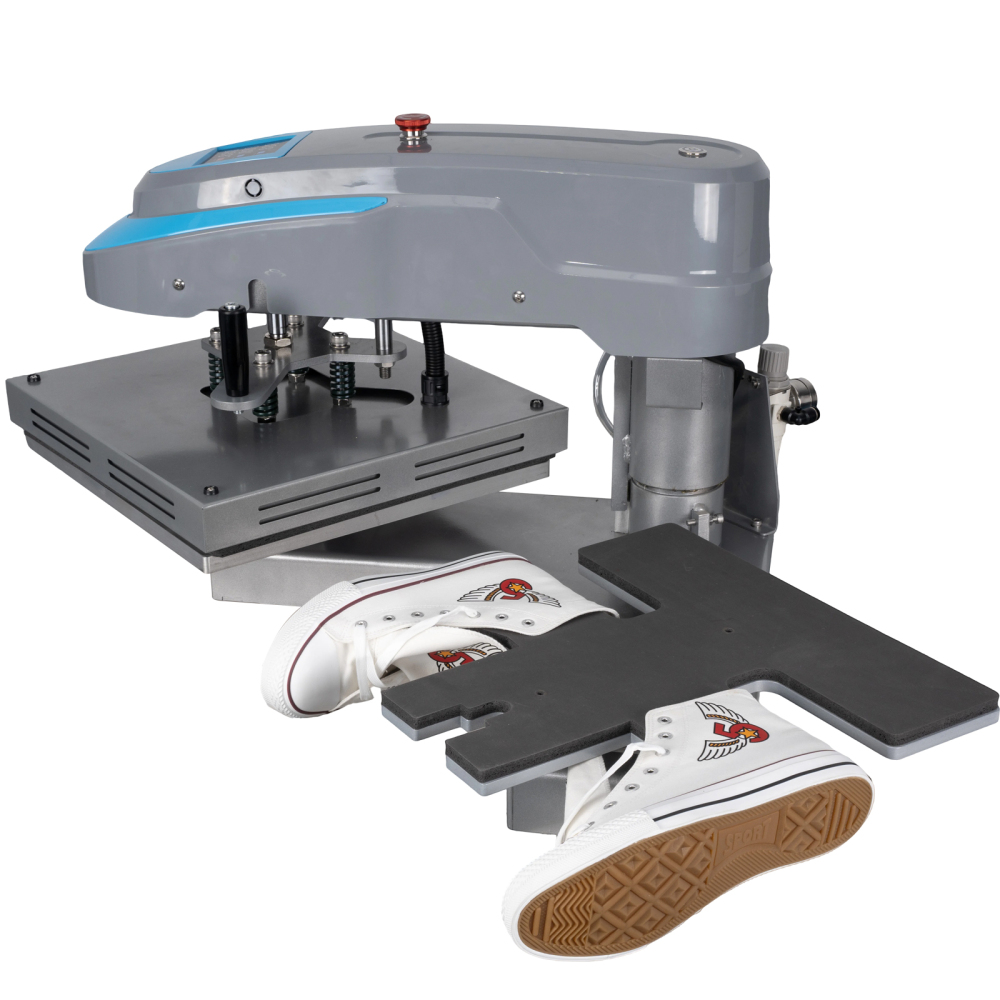 110V 16x16 Pneumatic Dual‑Station Heat Press Machine with 6‑Gallon Oil‑Free Air Compressor – Double Platen Swing‑Away Sublimation Press with Digital Auto Pressure Control & 3 Interchangeable Plates for T‑Shirts, Shoes, Sleeves, Vinyl, and DTF Printing