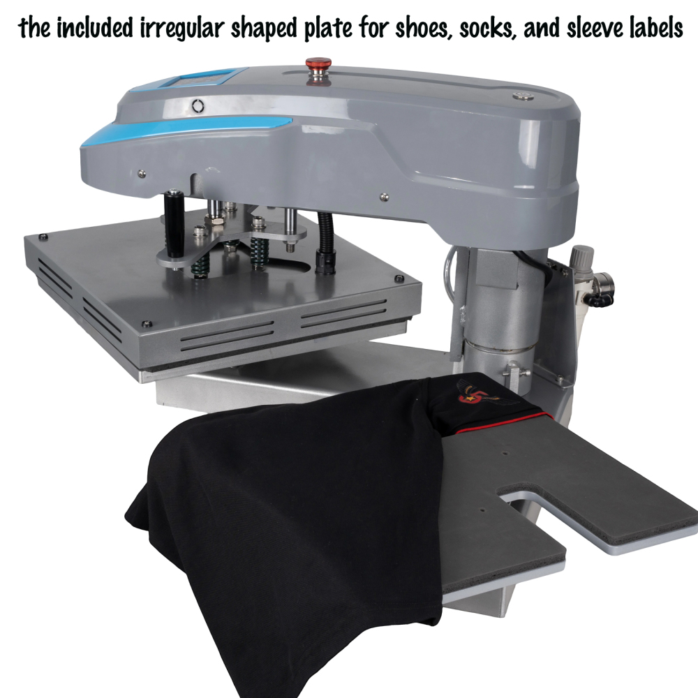 110V 16x16 Pneumatic Dual‑Station Heat Press Machine with 6‑Gallon Oil‑Free Air Compressor – Double Platen Swing‑Away Sublimation Press with Digital Auto Pressure Control & 3 Interchangeable Plates for T‑Shirts, Shoes, Sleeves, Vinyl, and DTF Printing