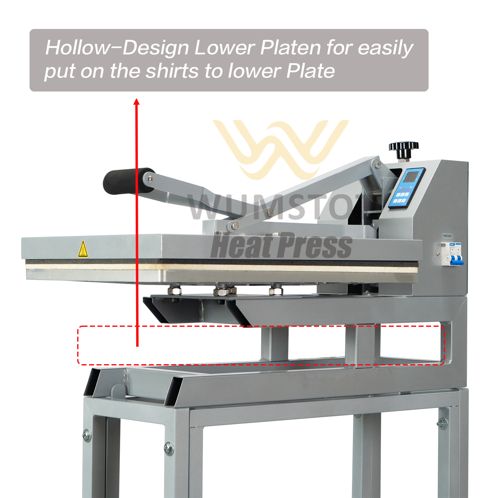 16x24 Heat Press Machine​ | ​Large Heat Press​ 110V 2000W with Infrared Positioning & Stand | Fast-Heating Durable Manual Press for T-Shirts, Metal, Ceramics DTF & Sublimation
