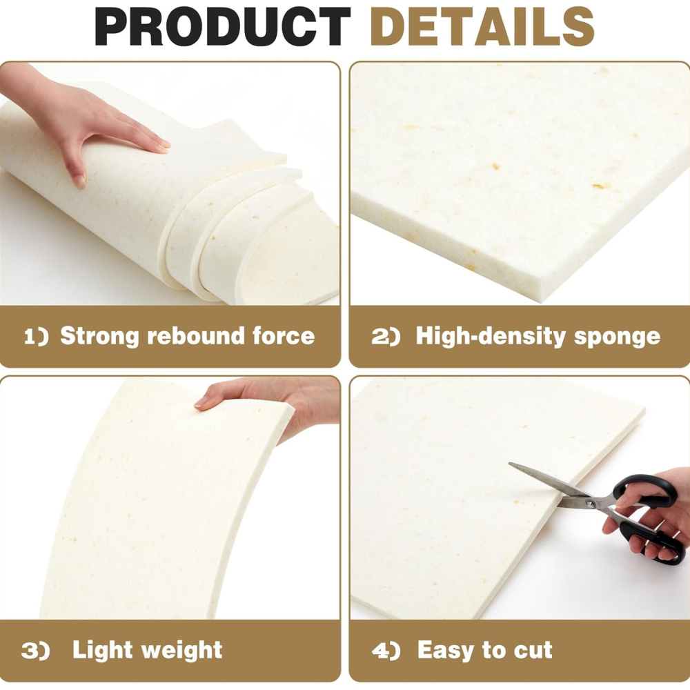 WUMSTOT 16×24 inch High‑Density Heat Press Foam Pad — Even Pressure Cushion for T‑Shirts, Sublimation, and Heat Transfer Machines