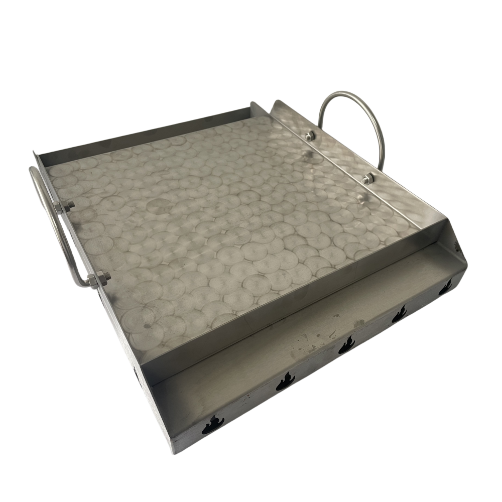 Stainless steel Griddle for Alimtois Gas & Charcoal Grills Universal Flat Top with Grease Groove, Reinforced Ridges & High Sidewalls, Perfect for Healthy Cooking, Parties & Camping