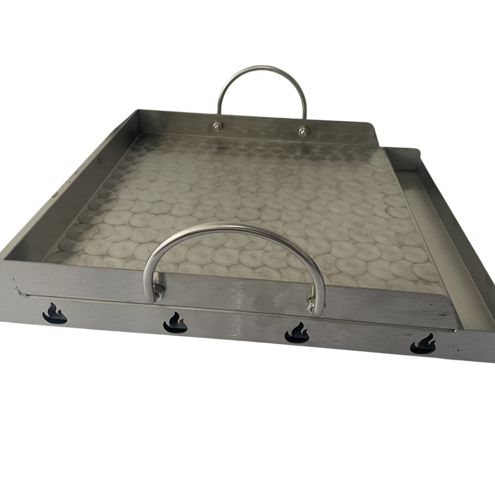 Stainless steel Griddle for Alimtois Gas & Charcoal Grills Universal Flat Top with Grease Groove, Reinforced Ridges & High Sidewalls, Perfect for Healthy Cooking, Parties & Camping