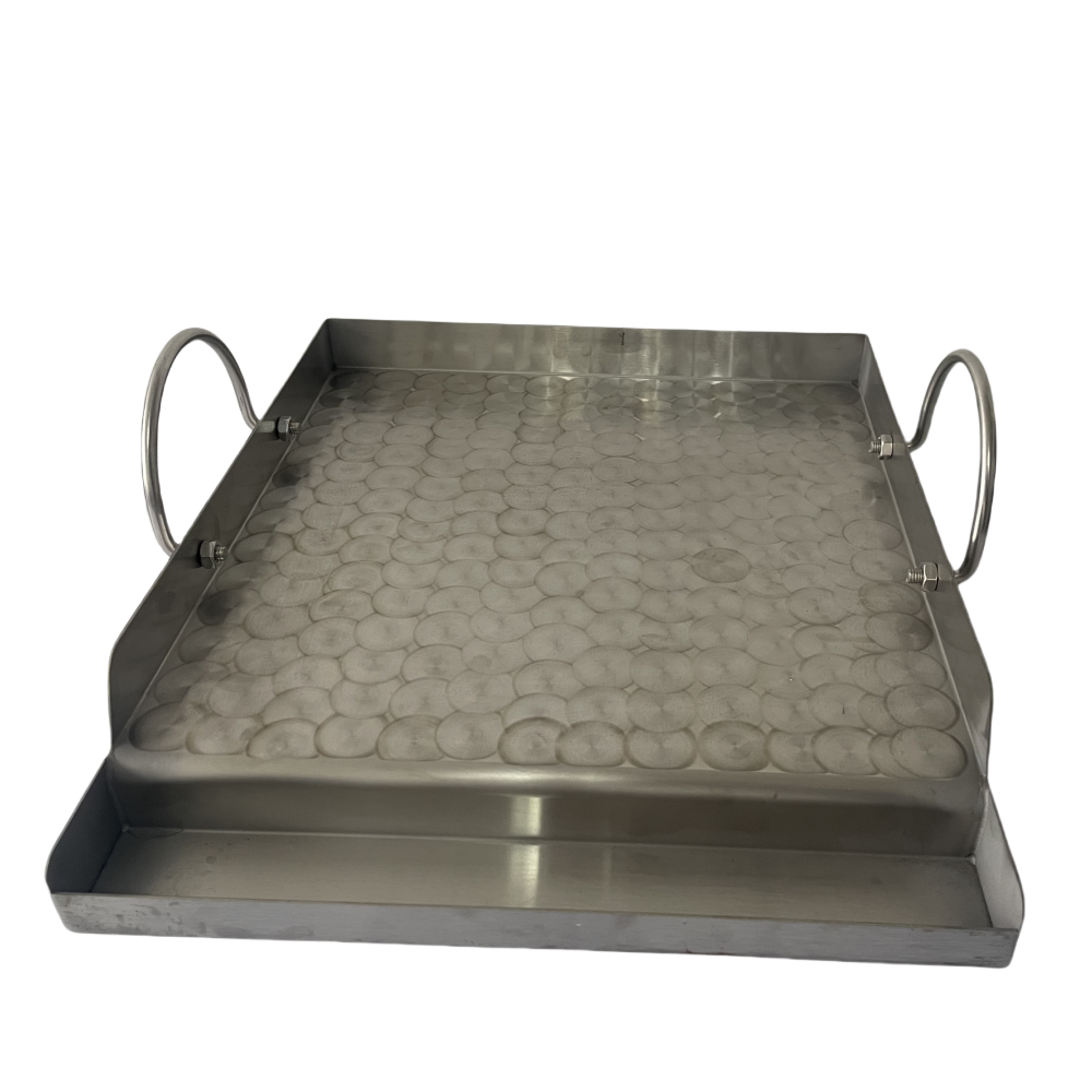 Stainless steel Griddle for Alimtois Gas & Charcoal Grills Universal Flat Top with Grease Groove, Reinforced Ridges & High Sidewalls, Perfect for Healthy Cooking, Parties & Camping