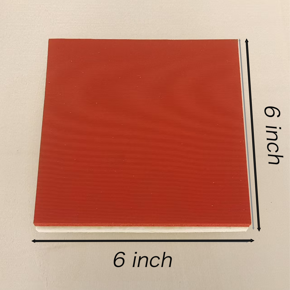 6x6 Lower Plate for 8x8 Pneumatic Label Heat Press — Heavy Duty Precision Aluminum Base Plate Replacement for Shoe, Tag, Patch and Small Item Heat Transfers