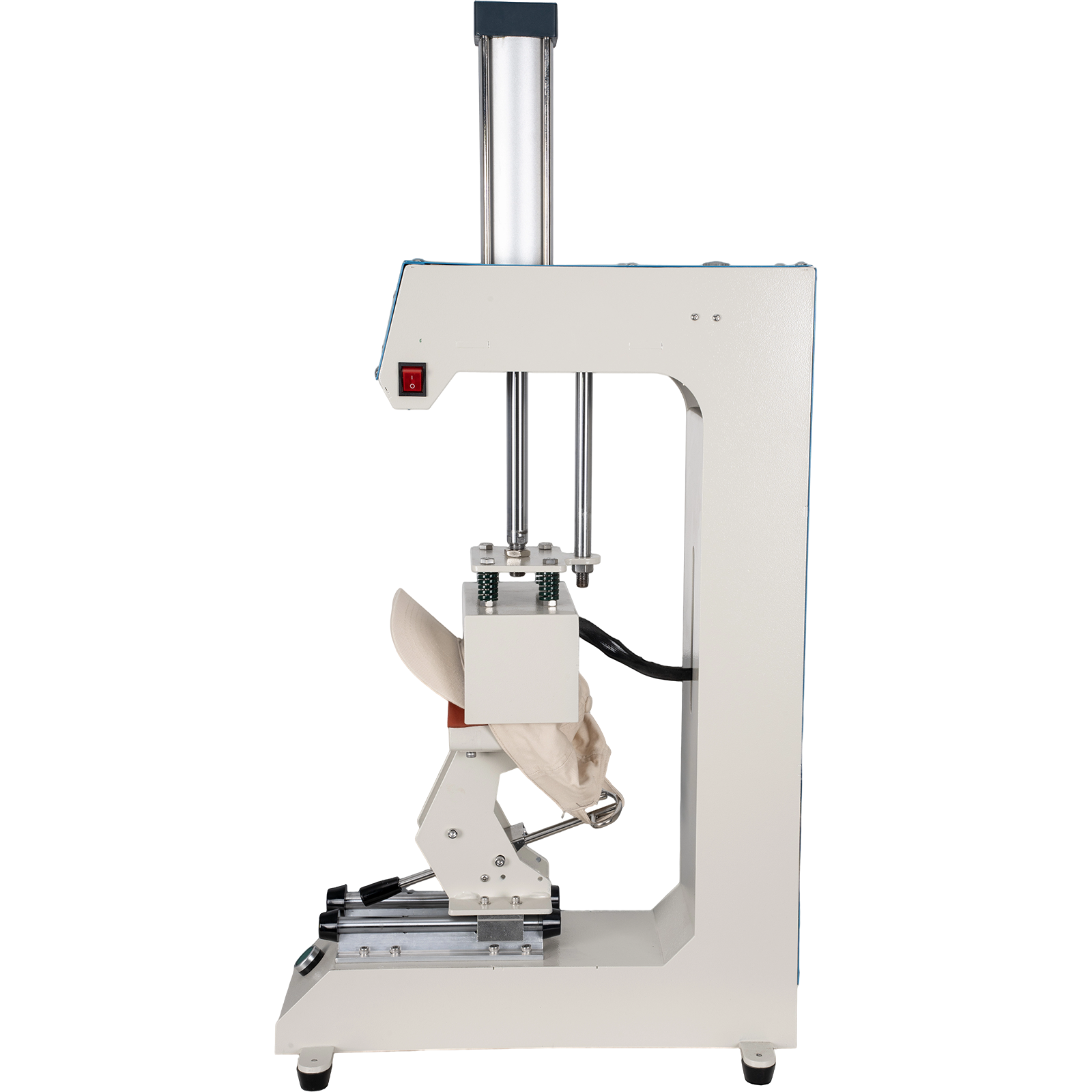 WUMSTOT 4×9 in Pneumatic Hat Heat Press Machine – Digital Cap Transfer Press with Adjustable Spring Holder & Even Pressure System for Baseball, Trucker, Knit Hats – Professional 110V Automatic Heat Press