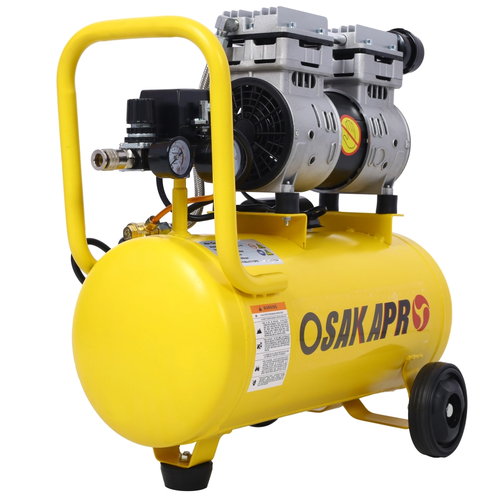 8 Gallon Air Compressor for Heat Press, 1.5HP Silent Oil-Free Electric ...