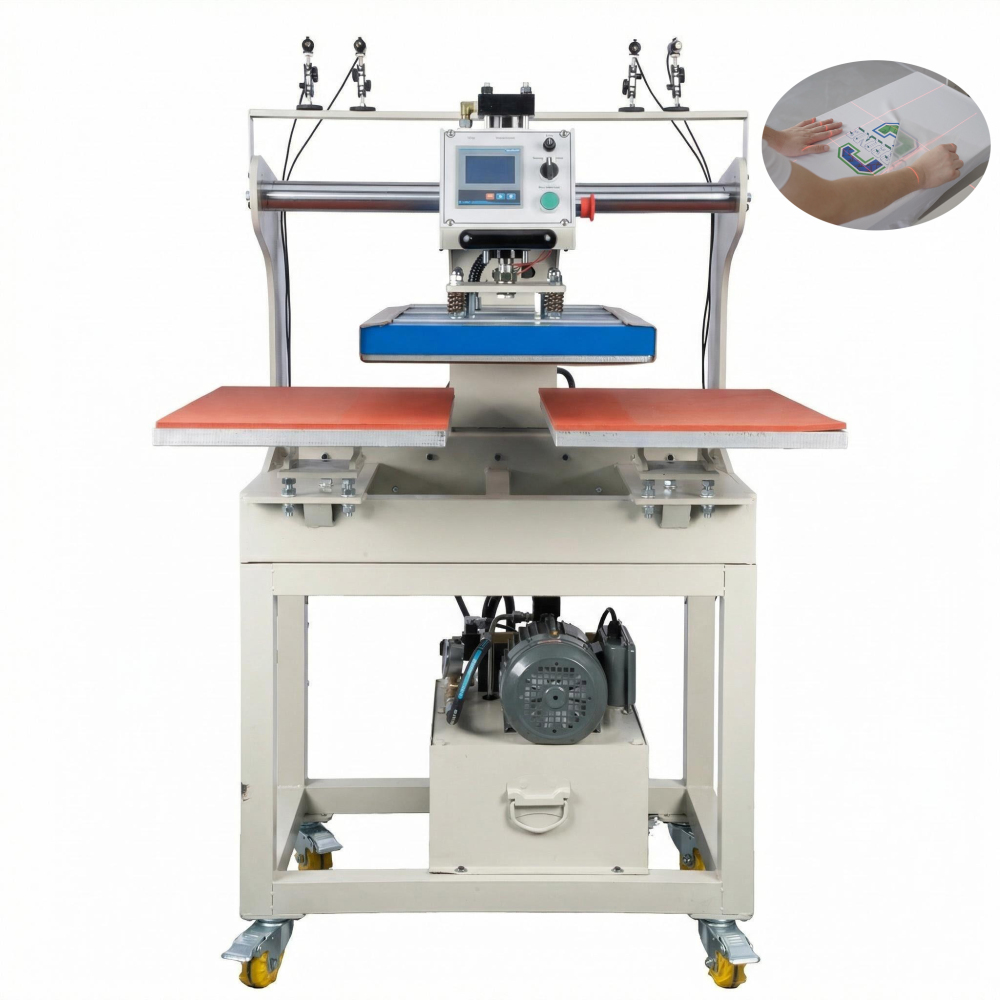 16x24 Dual Hydraulic Heat Press Machine, Commercial Shirt Press with Moving Head, No Air Compressor Needed, for High-Volume DTF Printing Apparel Production