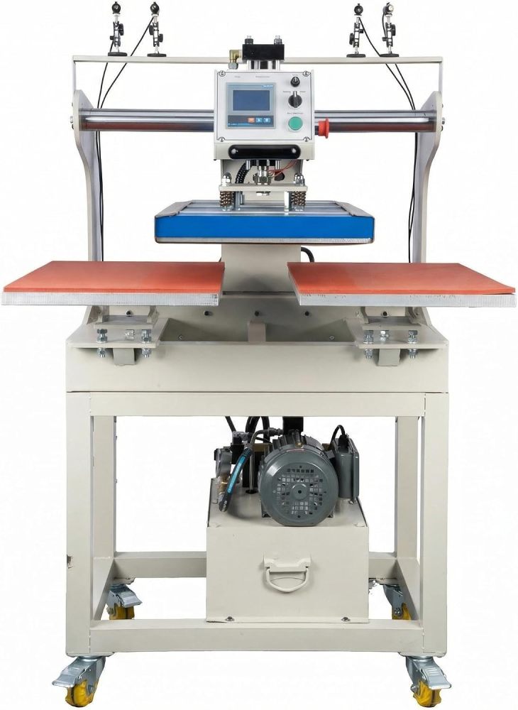 16x24 Dual Hydraulic Heat Press Machine, Commercial Shirt Press with Moving Head, No Air Compressor Needed, for High-Volume DTF Printing Apparel Production