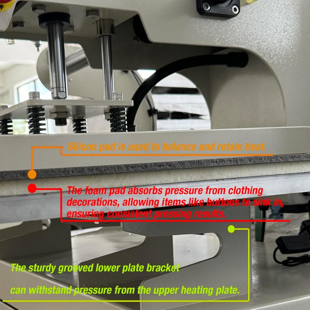 16x24 Pneumatic Dual Heat Press Machine Auto Sliding & Up-Open - Industrial Heat Transfer Double Station Automatic Press with Infrared Positioning for T-Shirt Sublimation Printing