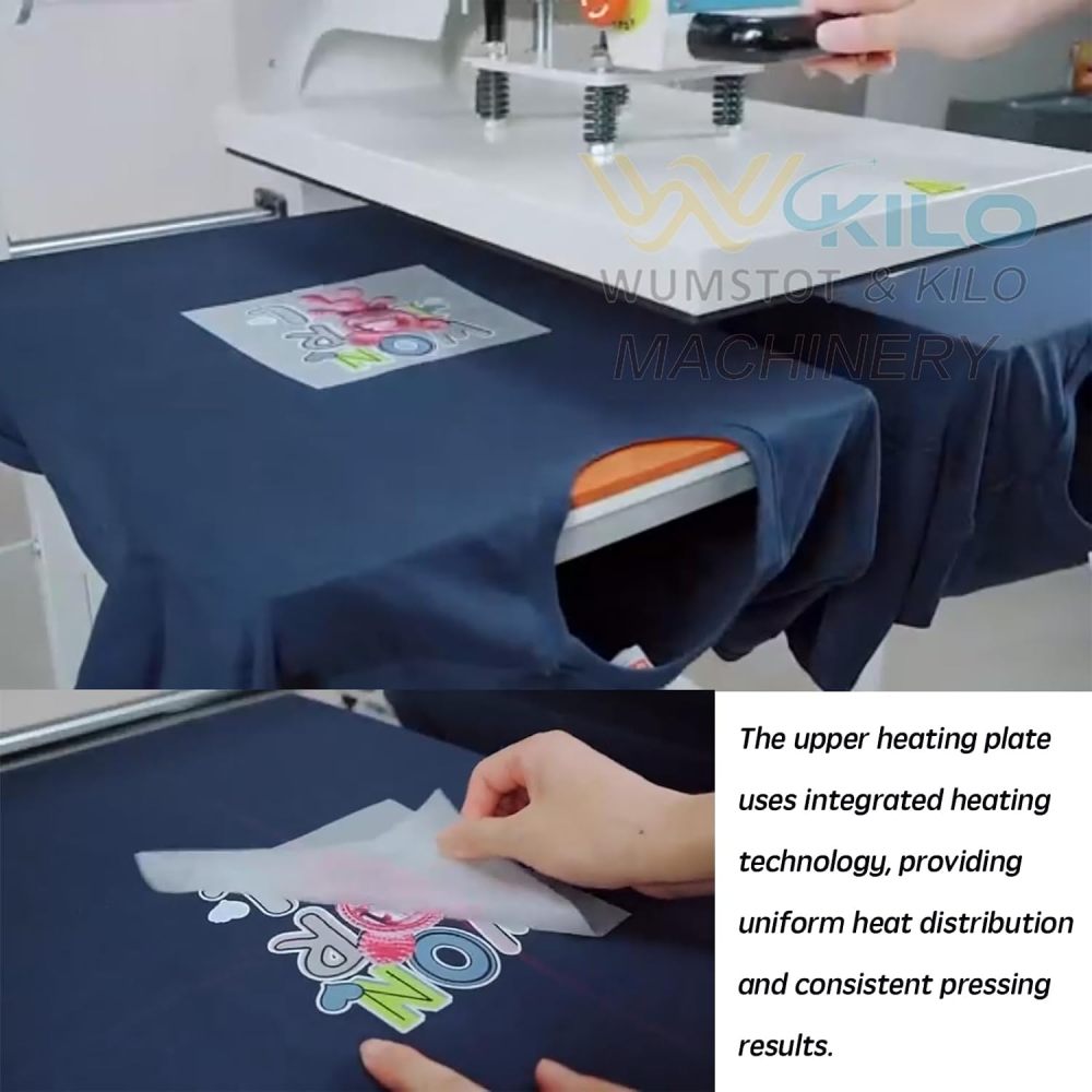 16x24 Pneumatic Dual Heat Press Machine Auto Sliding & Up-Open - Industrial Heat Transfer Double Station Automatic Press with Infrared Positioning for T-Shirt Sublimation Printing