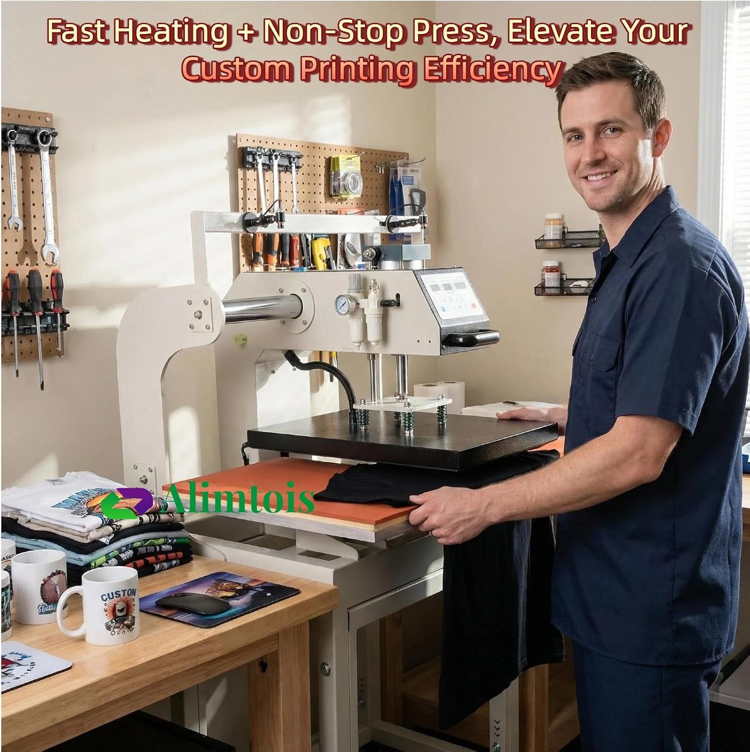 16x24 Pneumatic Dual Platen Heat Press – Sublimation, DTF, Heat Transfer Vinyl (HTV) for Commercial & Professional Printing