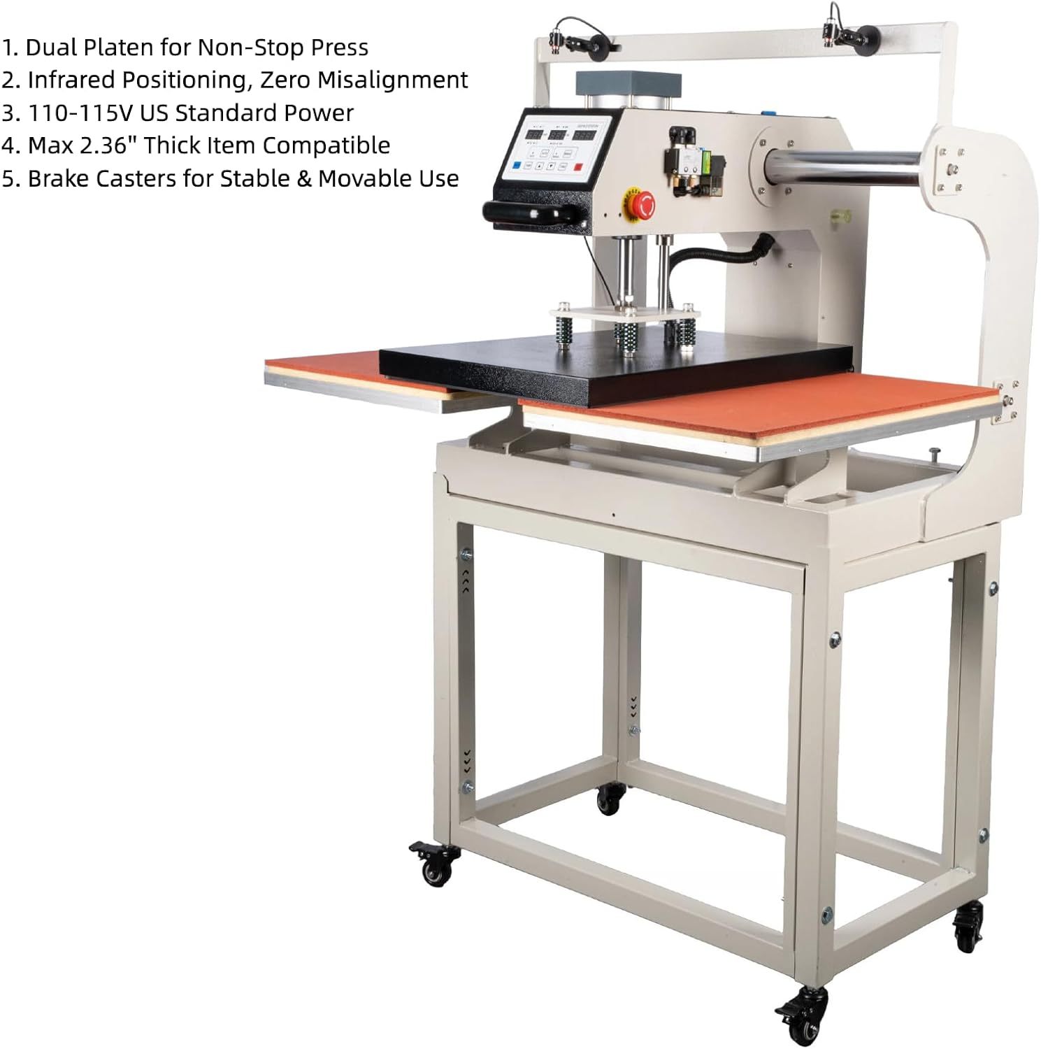 16x24 Pneumatic Dual Platen Heat Press – Sublimation, DTF, Heat Transfer Vinyl (HTV) for Commercial & Professional Printing