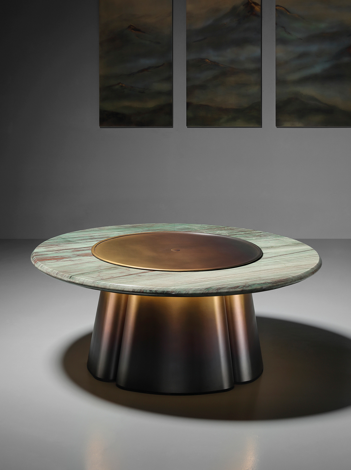 HAITANG Luxury brass dinning table