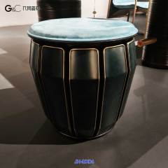 New chinese style drum shape brass round stool