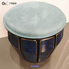 New chinese style drum shape brass round stool