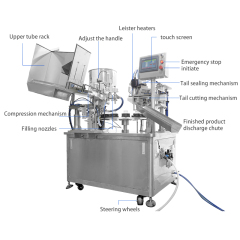 Máquina automática de llenado y sellado de tubos