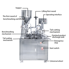 Ultrasonic filling and sealing machine