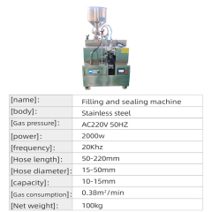 Ultrasonic filling and sealing machine