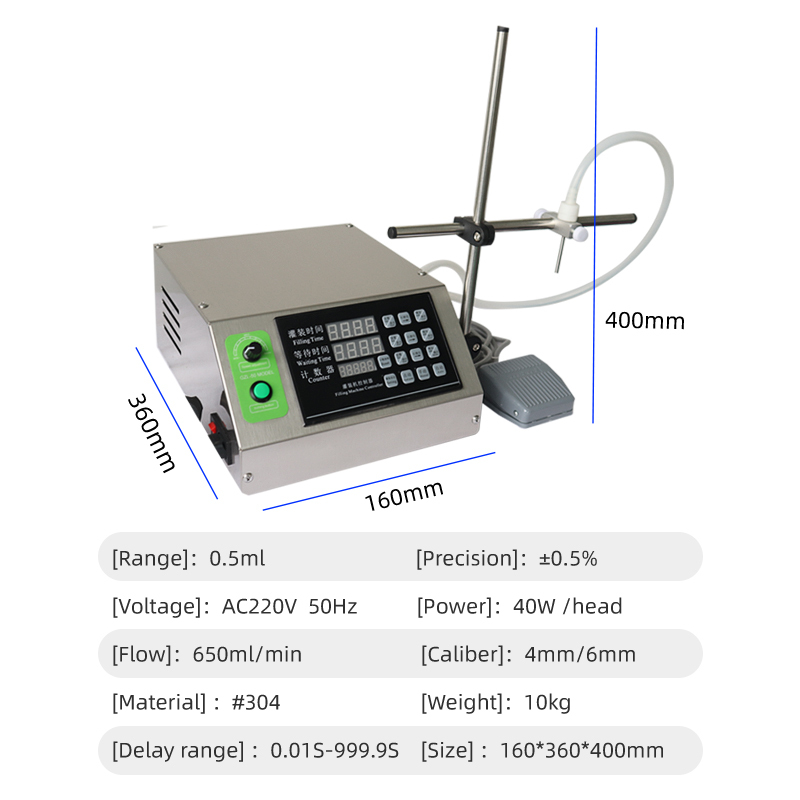 Peristaltic pump liquid filling machine