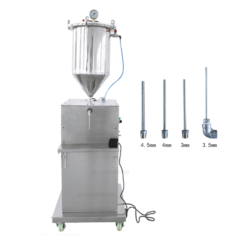 Vertical pressurized filling machine