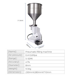 Countertop paste filling machine