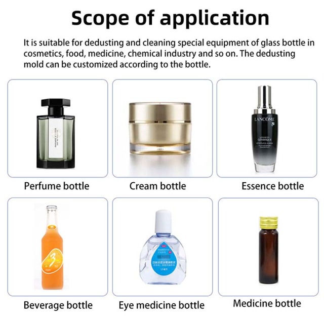 Glass bottle perfume bottle air dust removal machine