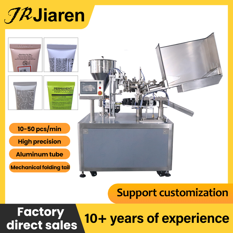 Aluminum tube filling and sealing machine