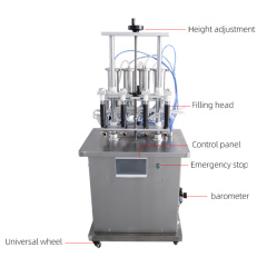 Four-Head Vacuum Negative Glass Bottle Liquid Spray Semi Automatic Perfume Filling Machine