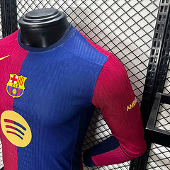 Barcelona 24-25 Home(Big Sponsors) Long Jersey - Player Version