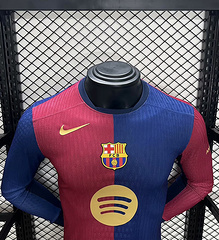 Barcelona 24-25 Home(Big Sponsors) Long Jersey - Player Version