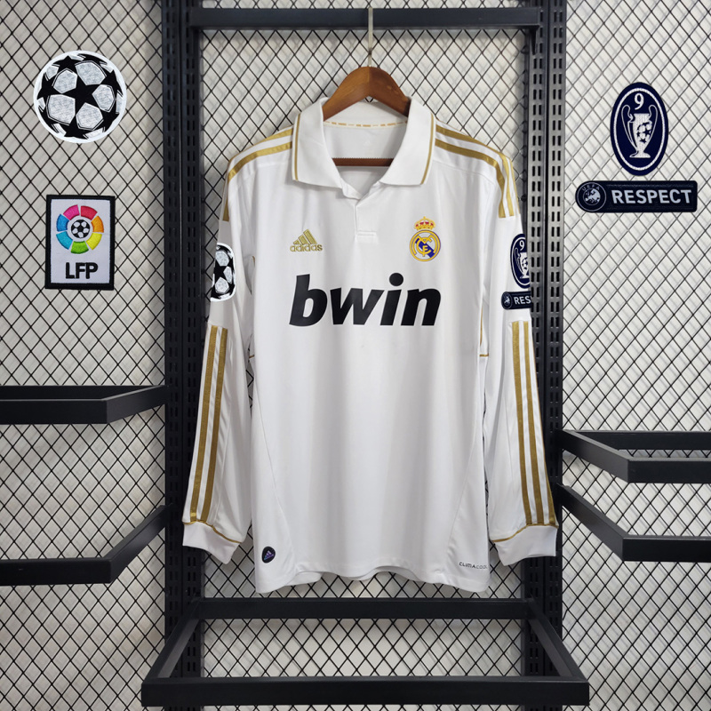 Retro Real Madrid 11-12 Away Long Sleeve Jersey
