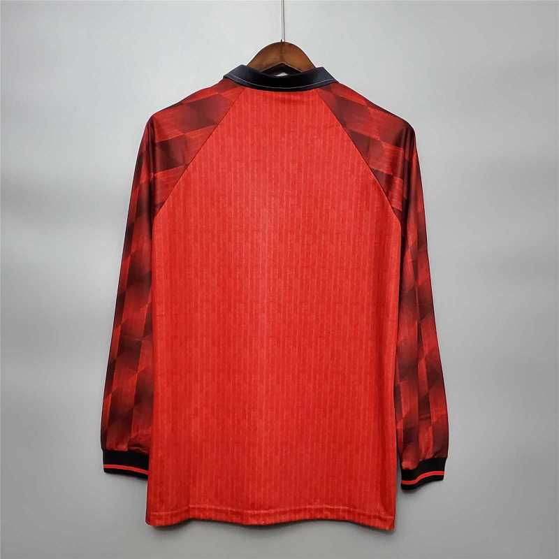 Retro Manchester United 96-97 Home Long Sleeve Jersey