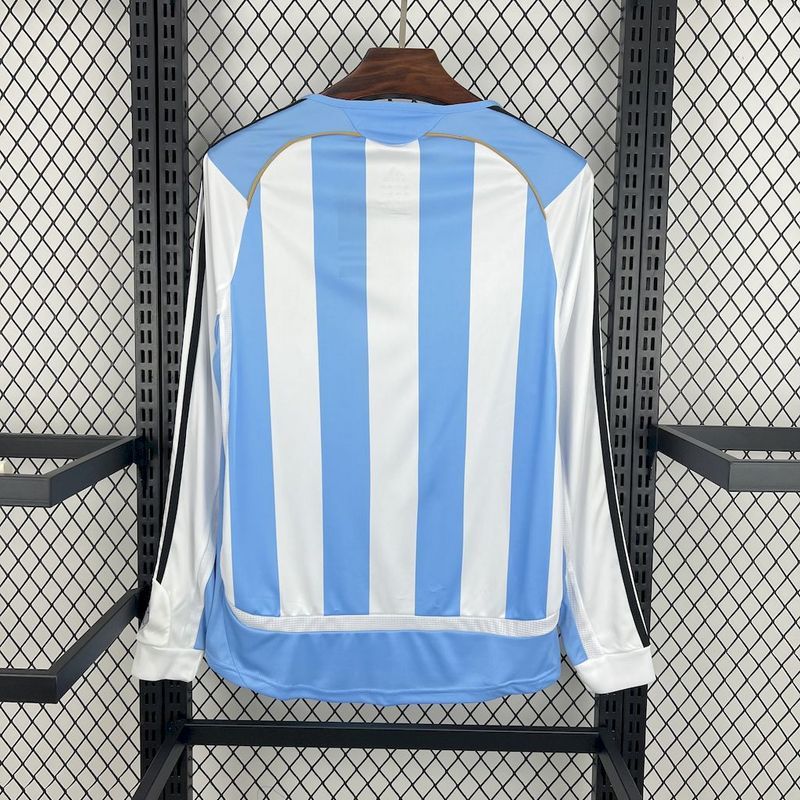 Retro Argentina 2006 Home World Cup Long Sleeve Jersey